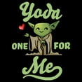 thumbnail image 2 of Men's Star Wars Valentine's Day Yoda One for Me Black  Graphic Tee Black Medium, 2 of 5