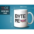 thumbnail image 6 of Programmer Mug White 11oz - Byte Me - Tech Progammer Computer Engineer Coding Mechanical Electrical, 6 of 7