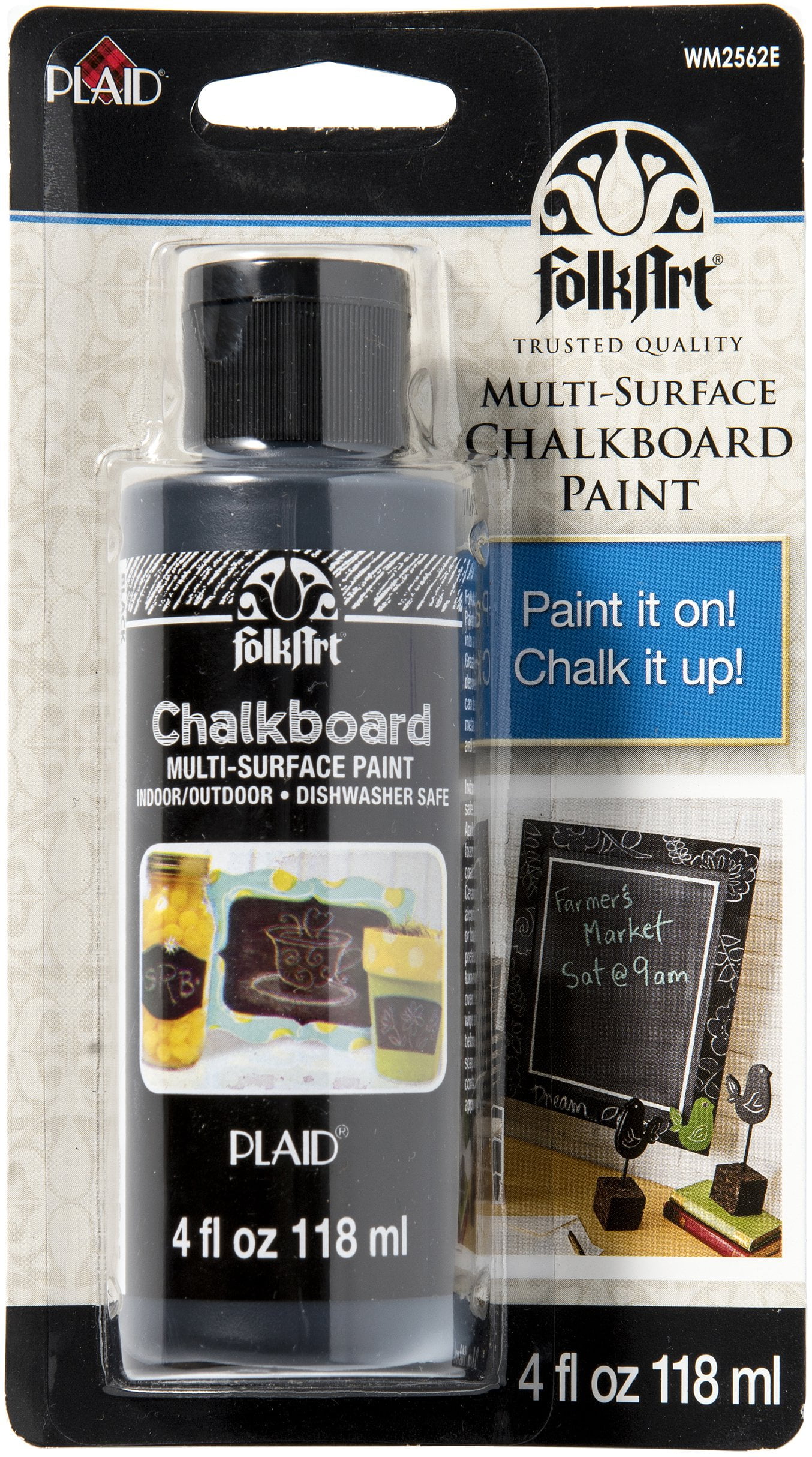 Folkart Chalkboard MultiPurpose Paint Carded 4OzBlack Walmart Canada