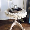 thumbnail image 3 of Nappe en Dentelle Ronde Coton Rond au Crochet Napperon Rond en Coton,pour Décoration de Table,75-80cm, 3 of 5
