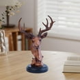 thumbnail image 5 of CoudarTitie Deer Head Figurine Craft Animal Sculpture Home Accent Decorative Piece Resin for wood, 5 of 9