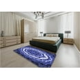 thumbnail image 4 of Ahgly Company Indoor Square Patterned Sky Blue Dress Blue Area Rugs, 6' Square, 4 of 6