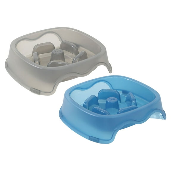 AOOOWER Pet Slow Eating Cats Bowl Square Bowl Promotes Safe Feeding Multiple Color