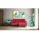 thumbnail image 1 of Sala Modular Sofá Cama Reversible De Lino Rojo Modelo Calatrava, 1 of 9