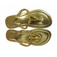 thumbnail image 3 of StarBay Women's Metallic Braided Strap Flat Thong Sandal Flip-flops, 3 of 3