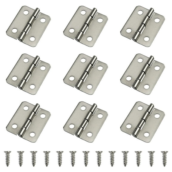 Silver Tone Mini Box Hinges 50 Sets and 200 Replacement Screws for Wood Jewelry Box