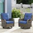 thumbnail image 4 of POCASSY Outdoor Wicker Rattan Swivel Rocking Patio Club Accent Chairs with Cushions, 4 of 10