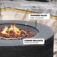 thumbnail image 6 of UPHA 42-inch Outdoor Propane Round Fire Pit Table 50000 BTU Gas Concrete FirePit for Outside Patio with Wind Guard, Lava Rocks, Rain Cover, Dark Grey, 6 of 9