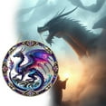 thumbnail image 1 of Uuiauoio Charming Dragon Stained Glass Window Hanging Sun Catcher Decor Stained Panel Hangings Wall Art Decor, Garden Courtyard Acrylic Pendant, 1 of 7