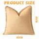 thumbnail image 5 of Juego de 2 fundas de almohada decorativas de lino con flecos, acogedora funda de cojín estilo bohemio con borlas, funda de almohada suave con acento para sofá, sillón o sofá, 5 of 5