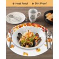 thumbnail image 3 of 15 Inch Round Placemats Set of 6, Thanksgiving Fall Pumpkins Non Slip Heat Insulation PP Table Mats, Orange Maple Leaf Autumn Washable Place Mats for Kitchen Dining Party Table Decor, 3 of 7