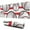 Red and White, variant on Long Mouse Pads for Desk,Red and White Striped Baseballs Pattern Desk Mats on Top Of Desks, Desk Mouse Pad Extra Large with 3mm Non-Slip Base and Stitched Edge for Gaming,Office,Work,Home 31.5"x11.8"