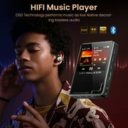 HIFI WALKER H2 Touch 64GB Hi-Res DAC MP3 Player with Bluetooth 5.2 & Touch screen,Black