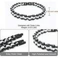 thumbnail image 3 of Dream Apparel Stainless Steel Bike Chain Motorcycle Chain Bracelet for Women Men, Heavy Metal Biker Bracelet with Crystal Rhinestone, Bicycle Link Chain Bracelet, 3 of 6