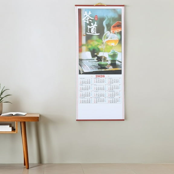 TABLZONE 2Pcs Chinese Wall Calendar 2026 Year of The Horse Lunar Calendar for New Year Hanging Decoration