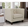 thumbnail image 2 of Uspridefurniture Omnisphere 33.07'' Velvet Square Armchair -Beige, 2 of 5