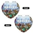 thumbnail image 2 of Qekee Roblox Print Compact Makeup Mirror Folding Mini Pocket Mirror Portable Hand Mirror Double-Sided 2 x 1x Magnification for Woman Girls-Heart Shape, 2 of 9