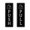Black / Silver, variant on Signs ByLITA Vertical Push and Pull Door Signs (Shopping Bags) Door Sign (Black / Silver) - Medium