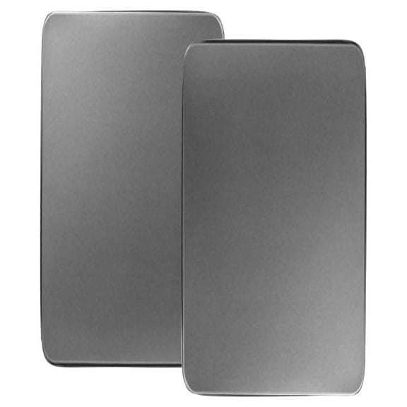 Calypso Basics, Tin Rectangular Burner Cover Set of 2, Stainless Steel