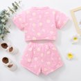 thumbnail image 2 of Vedolay Toddler Girl Short Set Girls 2 Piece Outfits Short Sleeve Twist Wrap Top and Tie Front Shorts Set,Pink 12-18 Months, 2 of 4