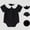 Black, variant on BFHHYA Baby Girls Boys Bubble Romper Peter Pan Collar Short Sleeve Bodysuit Soft Comfy Cotton Onesie Lightweight Casual Romper for Photo Daily Wear