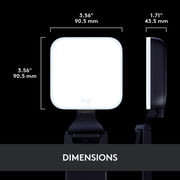 Logitech Litra Glow Premium LED Streaming Light with TrueSoft - Computer lighting for video conferencing, Graphite