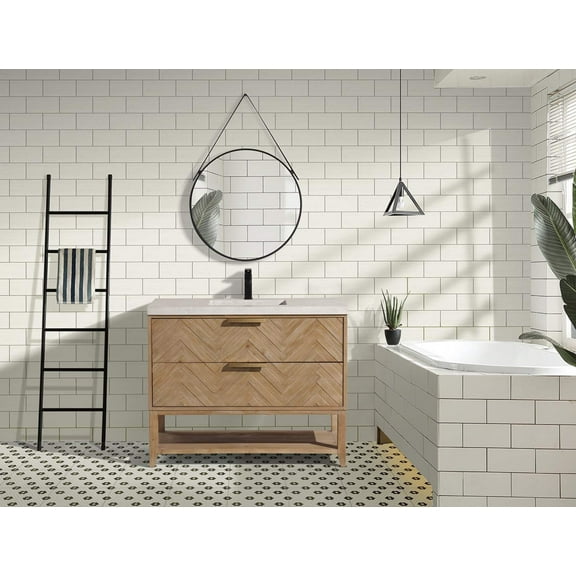 Carlsbad 42" Freestanding Bathroom Vanity Weathered Fir