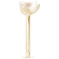 thumbnail image 3 of ANGARA Trillium Freshwater Cultured Pearl Solitaire Ring in 14K Yellow Gold for Women | June Birthstone, Birthday, Anniversary, Jewelry Gift for Women | Pearl Ring, 3 of 8