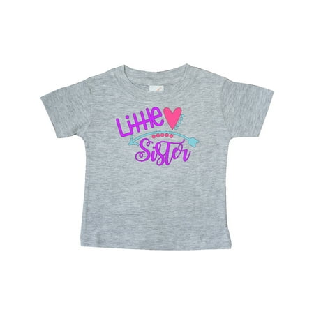 

Inktastic Little Sister Heart and Arrow Gift Baby Girl T-Shirt