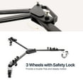 thumbnail image 3 of LS Photography Camera & Camcorder Tripod Dolly, 3 Wheels with Safety Lock for Professional Studio Use, WMT2144, 3 of 5