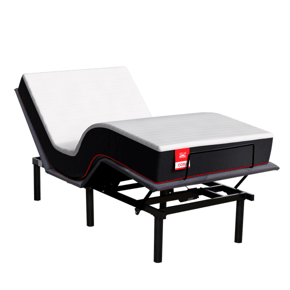 Cama Eléctrica Ajustable con Colchón Matrimonial Memory Foam Cora Confort Medio 19 cm De Alto, Es Hipoalergénico y Anti Ácaros Atlas del descanso