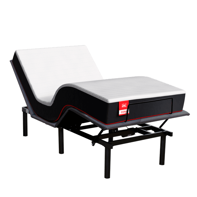 Cama Eléctrica Ajustable con Colchón Matrimonial Memory Foam Cora Confort Medio 19 cm De Alto, Es Hipoalergénico y Anti Ácaros Atlas del descanso