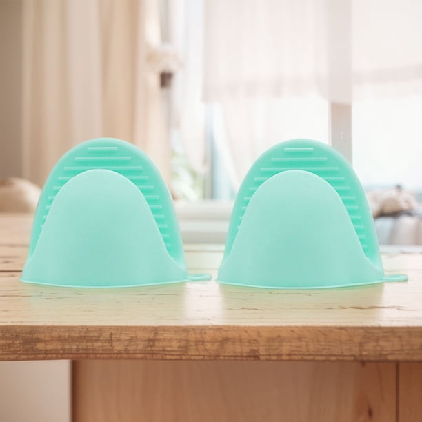 1 par de s guantes de cocina resistentes al calor de silicona antiescaldado guantes para microondas