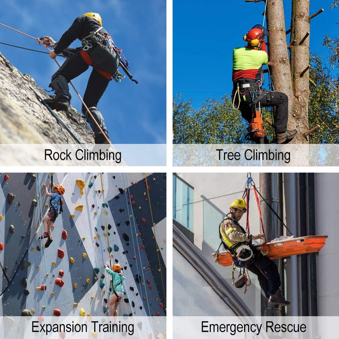 Foot Ascender Loop for Tree Climbing Arborist, Adjustable Foot Loop with Stainless Steel Buckle, Reinforced Polyester Strap for SRT Tree Climbing Gear, Rope Ascender Accessory