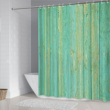 Shtuuyinggrustic Wood Shower Curtain, Country Door Shower Curtains