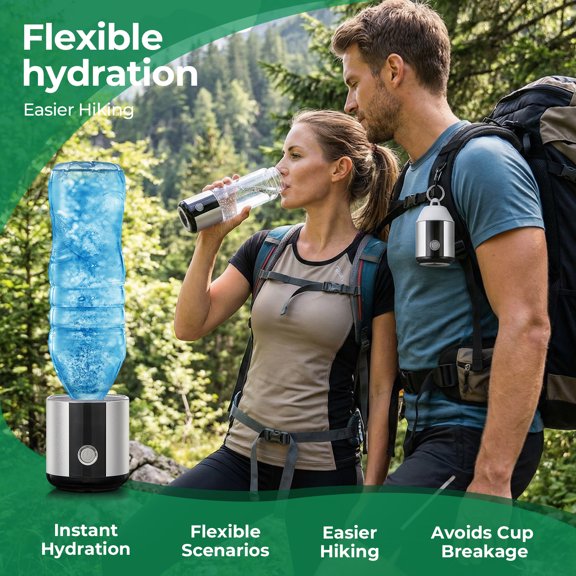 Hydrogen Water Bottle Generator, up to 6000 PPB  Glass Portable Hydrogen Water Machine with SPE/PEM Technology,  6H Retention BPA Free