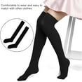 thumbnail image 3 of UISHUSO Women's Thigh High Black Cotton Socks, Soft Over-the-Knee Leg Warmers, 3 of 6