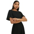 thumbnail image 3 of Dorothy Perkins Womens Shirred Taille à Manches Courtes Midi Robe, 3 of 4