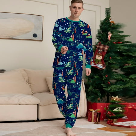 

Cuhas Christmas Parent-child Family Set Home Printed CHRISTMAS PAJAMAS Two-piece Set