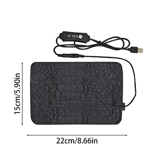 Adjustable USB Heating Pad for Reptile with Insulated Leather Cover and Climbing Scratching
