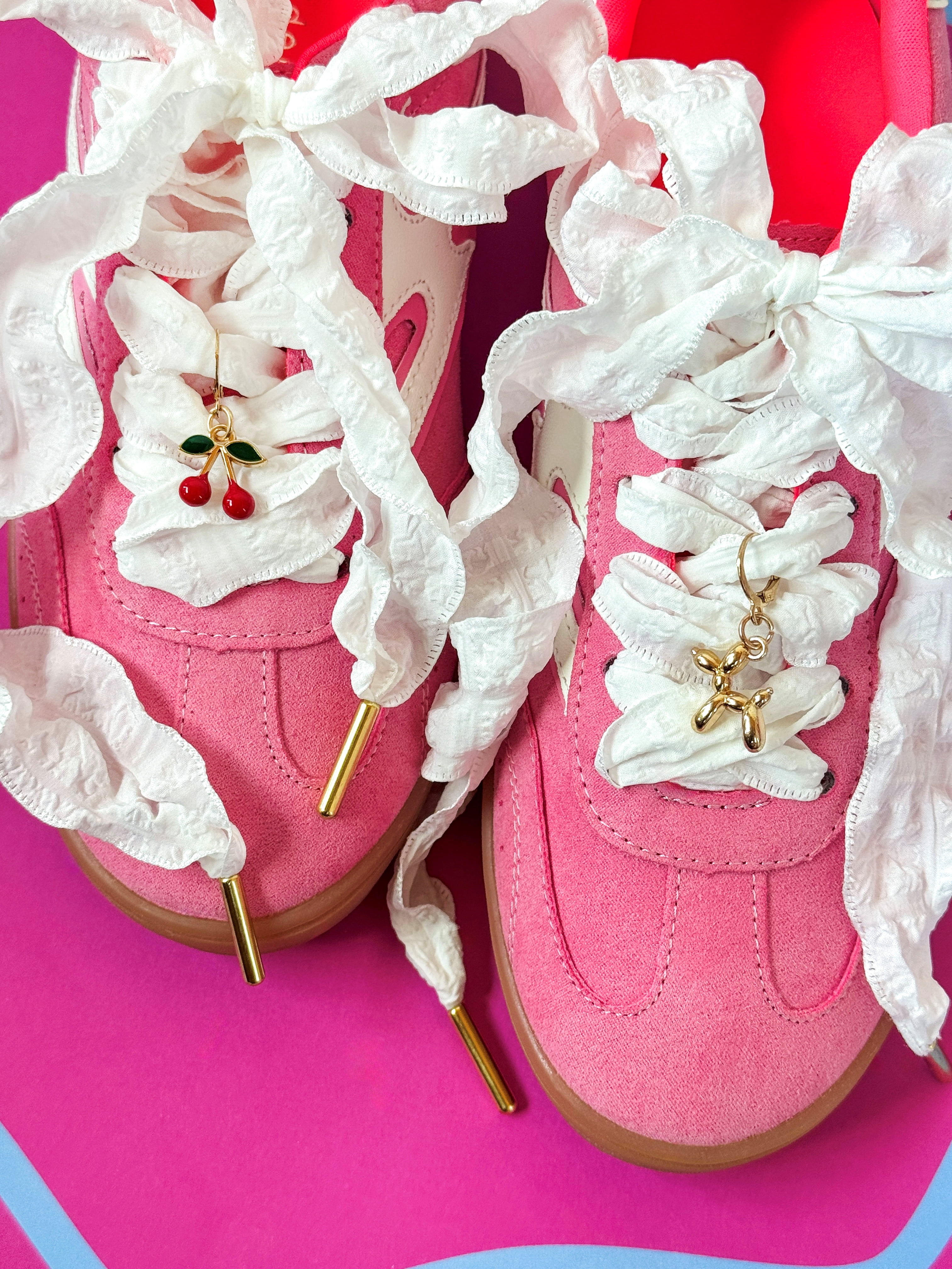 Packed Party Party Animal Shoe Lace Charm Set with Ruffle Laces