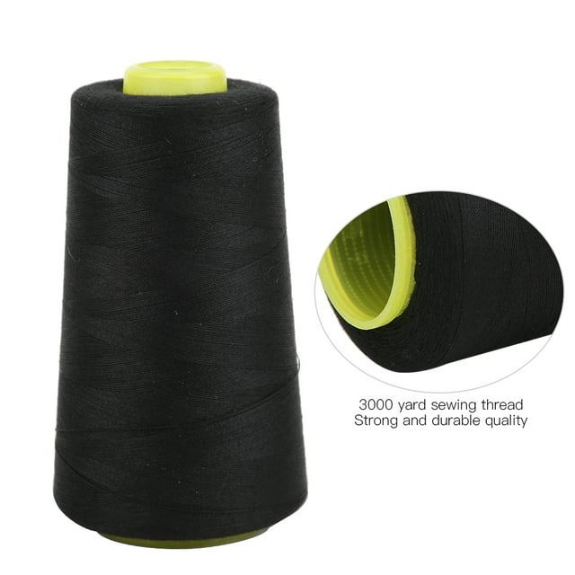 4PCs White Polyester Threads, 3000 Yard Sewing Thread Multifunctional Needle Thread for Clothes, Crafts and Decorations