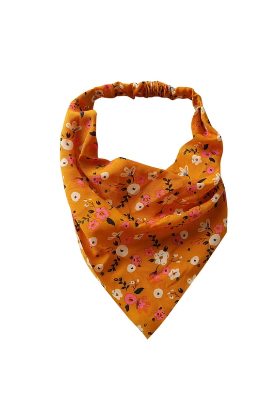 Silk Scarf for Women Floral Hair Bandanas Head Kerchief Women Bandana Print Hair Scarf Triangle Hair Kerchief with Ties Head Scarf Scarf for Women F One Size