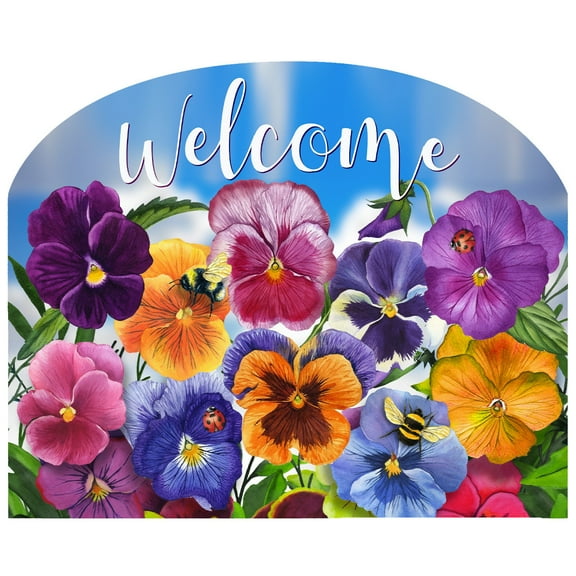 Briarwood Lane Pansies Acrylic Art Sign
