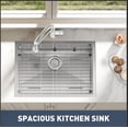 thumbnail image 3 of Accreate Stainless Steel Undermount Kitchen Sink Workstation Sink Set with Bottom Grid, Cutting Board, Strainer, Drying Rack, 3 of 7