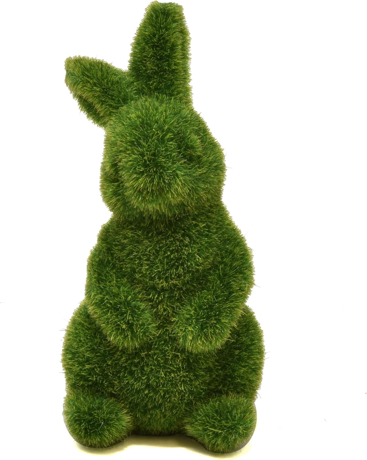 Gift Boutique Flocked Bunny Figurines, Green Moss Easter Rabbit Decor, Indoor Outdoor Table Shelf Accents, Set of 4