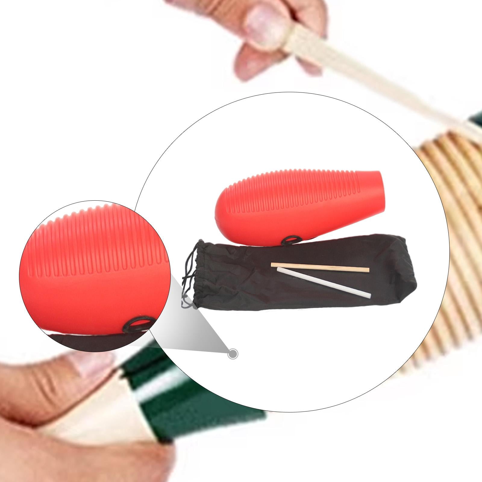 Dualoai Fish Guiro Instrument Musical Training Tool for Beginners Band Accompaniment red