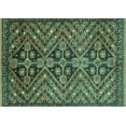thumbnail image 1 of Ahgly Company Indoor Rectangle Abstract Turquoise Blue Modern Area Rugs, 5' x 7', 1 of 4