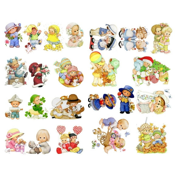 Kawaii Cartoon Baby Doll Precut Anti-UV Waterproof Decoration Notebook Planner Stickers Scrapbooking Diary Sticky Paper Flakes