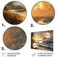 thumbnail image 3 of Designart "Seaside Serenity Orange Green III" Beach Metal Wall Decor, 3 of 5